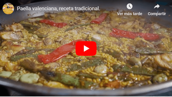 Paella valenciana, receta tradicional.